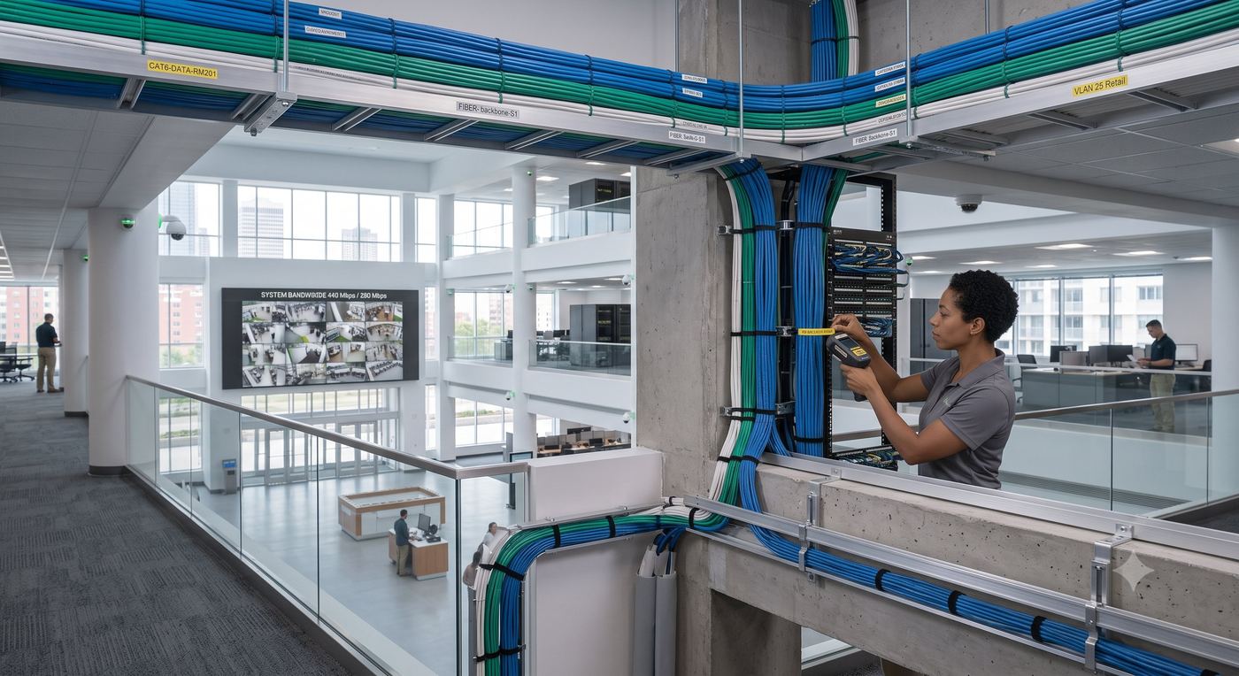 Structured cabling and raceways